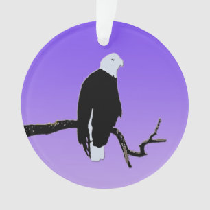 Adorno Águila calva al atardecer - Arte original de vida