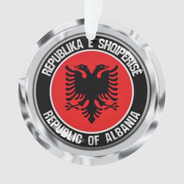 Adorno Albania redonda Emblem (Anverso)