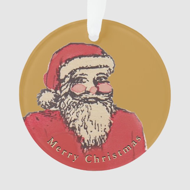 Adorno Alegre Papá Noel con tu texto (Anverso)