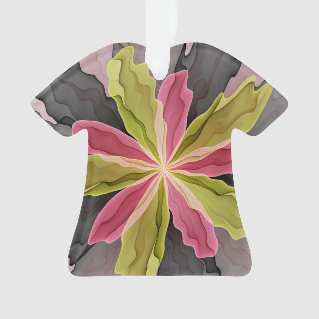 Adorno Alegría, antracita verde rosada Fantasía Flower Fr (Anverso)