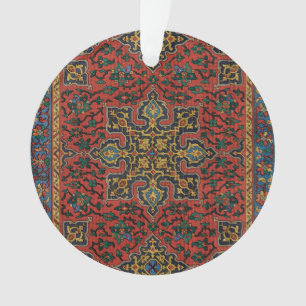 Adorno Alfombra de Rug Persa Rojo Azul Clásico