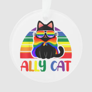 Adorno Aliado LGBT Gato Sé Amable Arcoíris Divertido Band