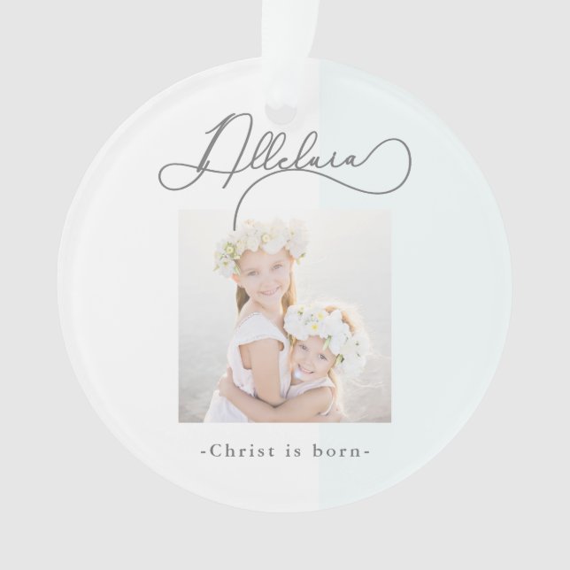 Adorno Alleluia Christ nace Navidades de fotografía elega (Anverso)