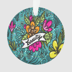 Adorno Almohada Decorativa Belleza con Flores