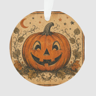 Adorno Almohada decorativa vintage de calabaza de Hallowe