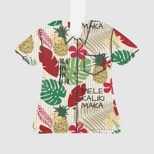 Adorno Aloha Shirt de vacaciones tropicales en Hawái ALO- (Anverso)