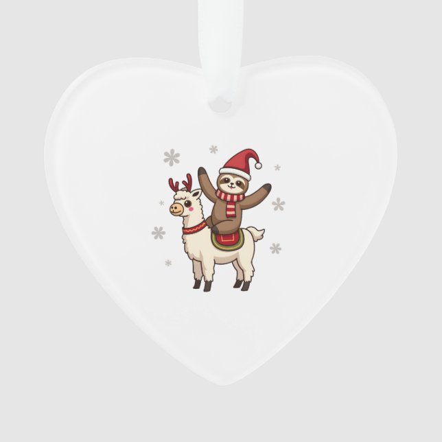 Adorno Alpaca Sloth Christmas (1) (Anverso)