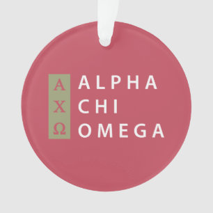Adorno Alpha Chi Omega Logotipo apilado