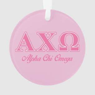 Adorno Alphi Chi Omega Letras Rosas