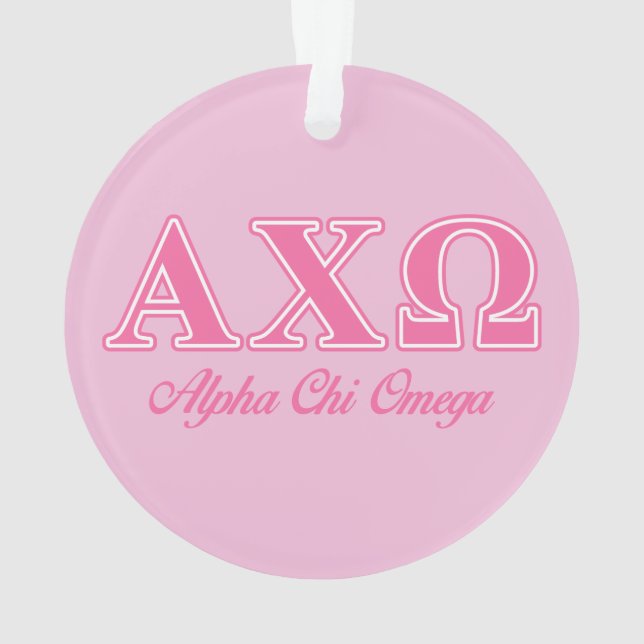 Adorno Alphi Chi Omega Letras Rosas (Reverso)