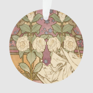 Adorno Alphonse Mucha Estrellas Elegantes Art Nouveau Cam