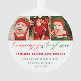 Adorno Ama la paz, alegría y pequeños besos, primeros Nav