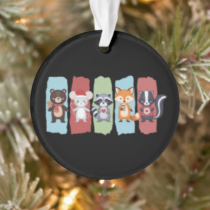 Adorno Amante de los Animales Navidad Mapache Zarigüeya I