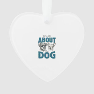 Adorno Amante de Perro Divertido Grabado Vintage Gráfico_
