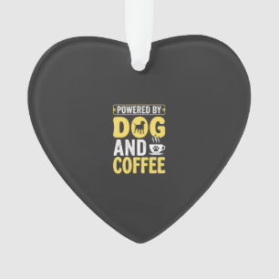 Adorno Amante del café de perro con energía gracias al di