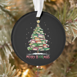 Adorno Amante del libro de Navidad Árbol Bibliotecario Fe