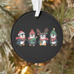 Adorno Amante del pingüino de Navidad Animales lindos Fam