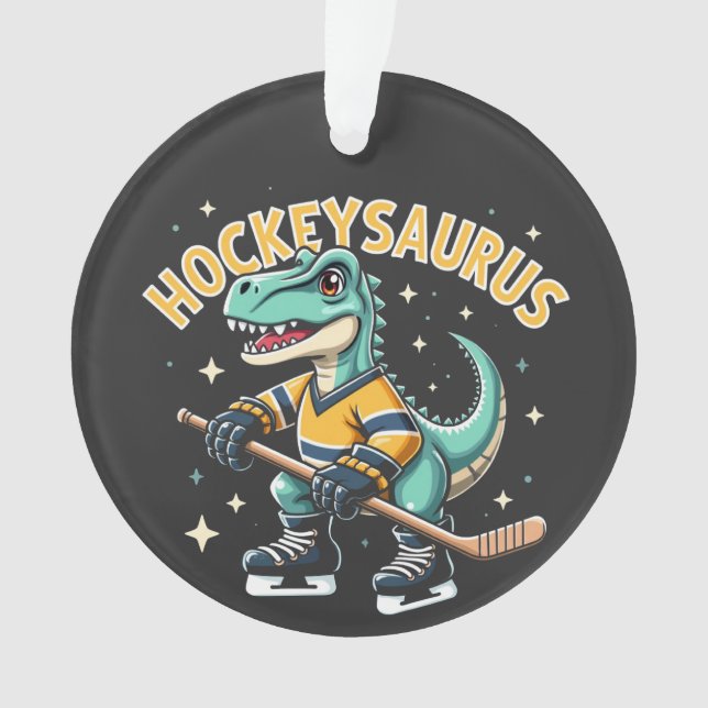 Adorno Amantes de los dinosaurios del Hockeysaurus Hockey (Anverso)