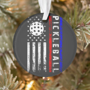 Adorno Amantes de Pickleball Bandera Americana 4 de Julio