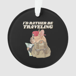 Adorno Amantes del bulldog   Prefiero Viajar Bulldog