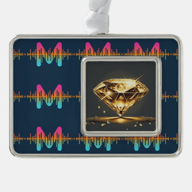 Adorno Amarillo de luz de diamante negro (Anverso)