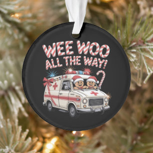 Adorno Ambulancia de Navidad Wee Woo Pan de Jengibre Xmas