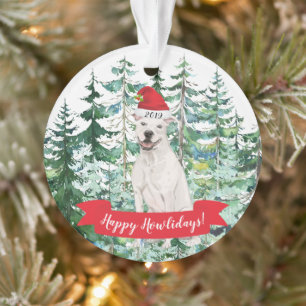 Adorno American Staffordshire terrier Perro Navidad