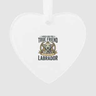 Adorno Amigo Verdadero Labrador Diseño Vintage Amante de 