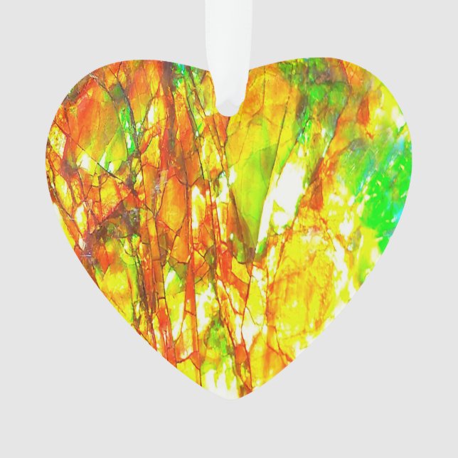 Adorno Ammolita del atardecer de otoño (Anverso)