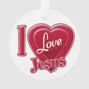 Adorno Amo a Jesús Corazón Rojo