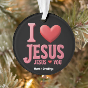 Adorno Amo a Jesús, Jesús te Ama Una Fe Cristiana