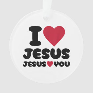 Adorno Amo a Jesús y Jesús te ama cristiano