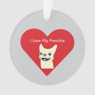 Adorno Amo a mi Frenchie, Lavender