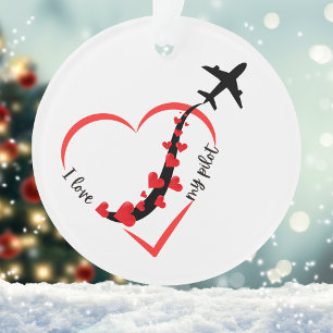 Adorno 'Amo a mi piloto', Aviación, Simple, Personalizado