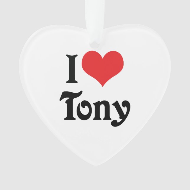 Adorno Amo a Tony (Anverso)