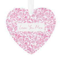 AMO A TU MAMÁ Pink Watercolor Art Heart Keepsake