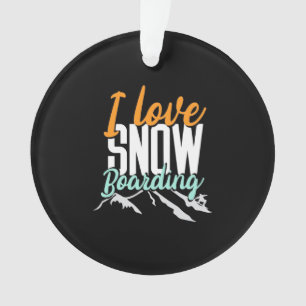 Adorno Amo El Embarque De Nieve