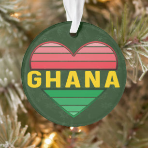 Adorno Amo Ghana, el corazón ghanés