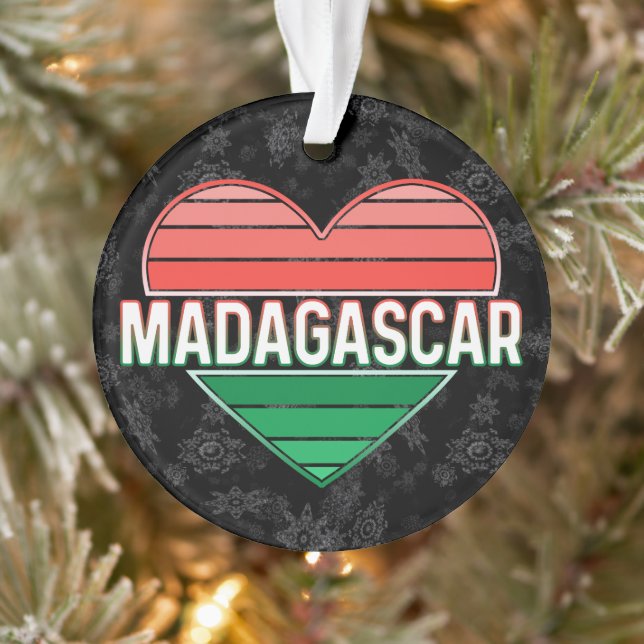 Adorno Amo Madagascar, corazón malgache (Árbol)