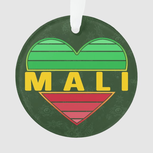 Adorno Amo Mali, corazón maliense (Anverso)