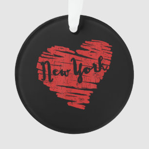 Adorno Amo Nueva York Corazón NY