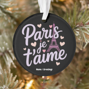 Adorno Amo París Je t'aime Eiffel Tower France T-Shirt