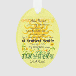 Adorno Añada un nombre que usted es mi sol