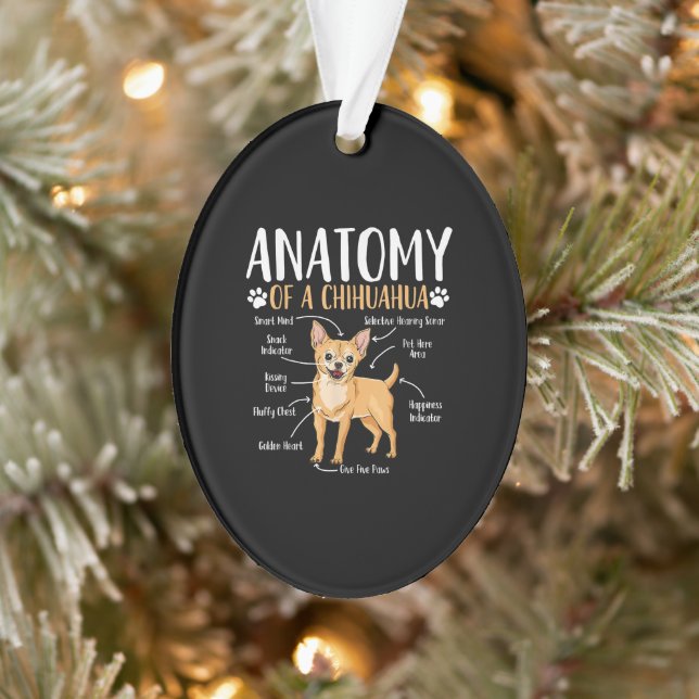 Adorno Anatomía de perro de Chihuahua (Árbol)