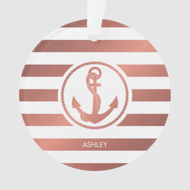 Adorno Anclaje de oro Rosa (Anverso)