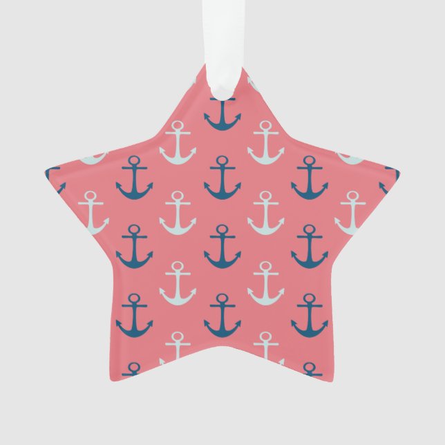 Adorno Anclas de la nave en rosa (Anverso)