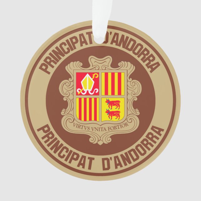 Adorno Andorra Round Emblem (Anverso)