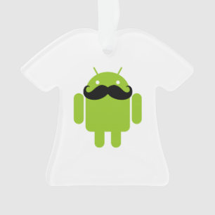 Adorno Android Robot Whimsical Mustache Style