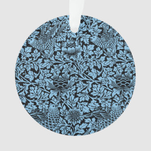 Adorno Anenoma de aves del patrón floral William Morris