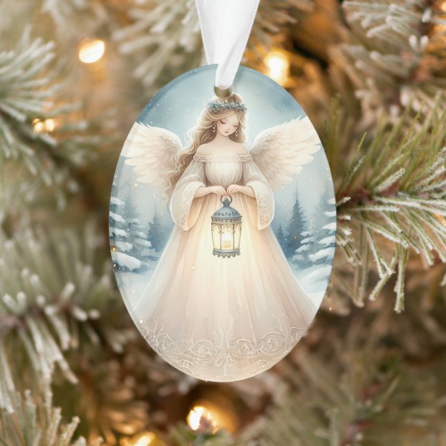 Adorno Ángel Celestial de Invierno Farol de Esperanza (Árbol)
